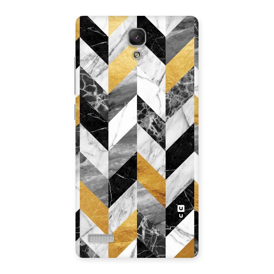 Yellow Grey Marble Back Case for Redmi Note Prime