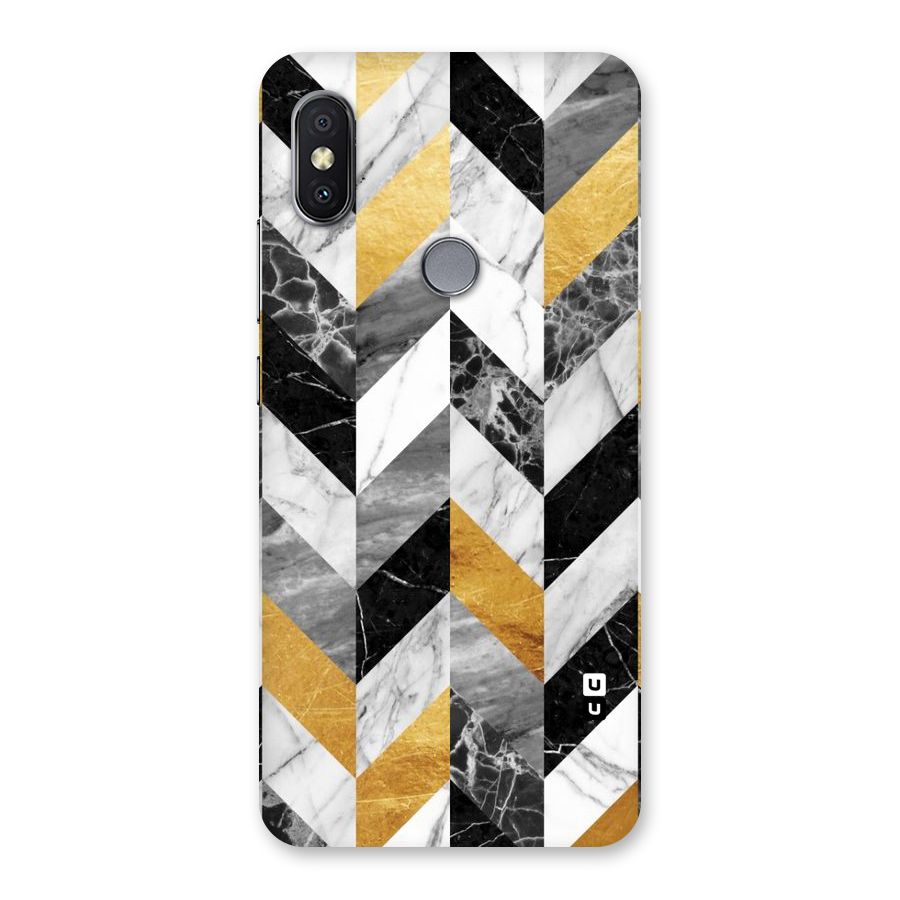Yellow Grey Marble Back Case for Redmi Y2
