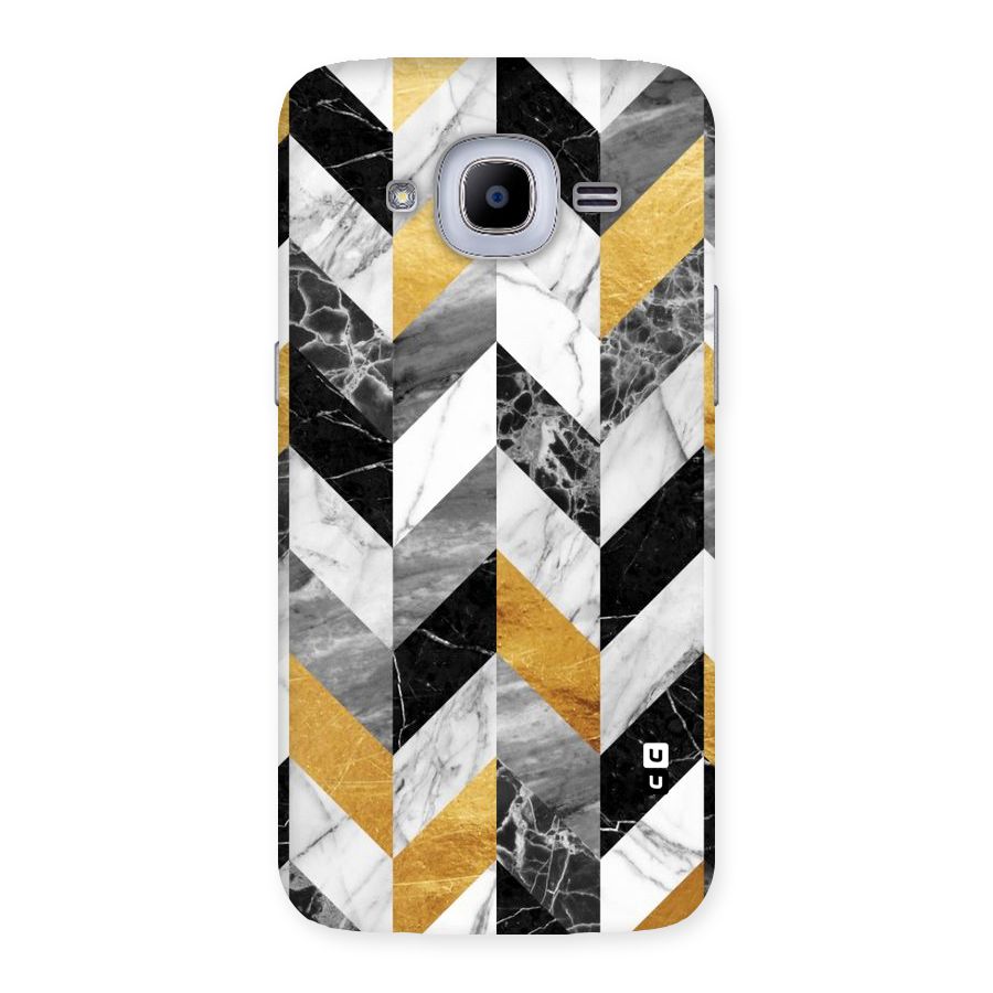 Yellow Grey Marble Back Case for Samsung Galaxy J2 Pro