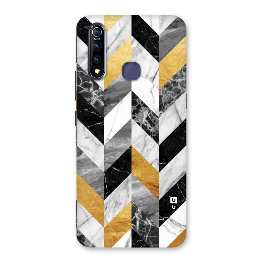 Yellow Grey Marble Back Case for Vivo Z1 Pro