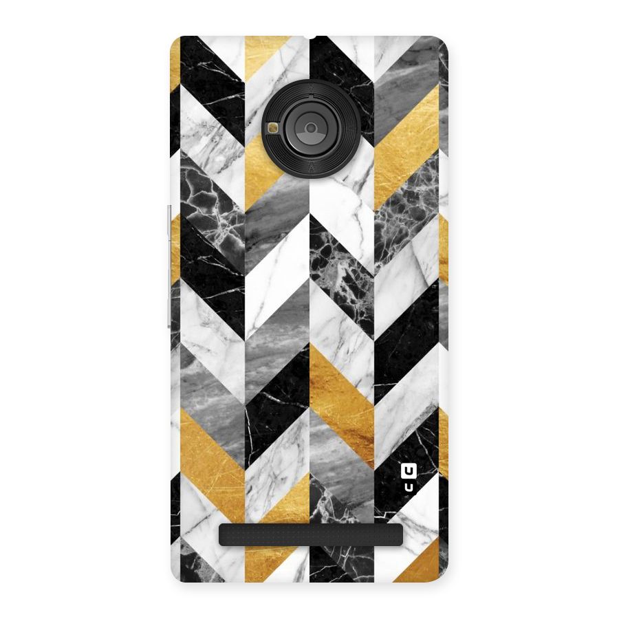 Yellow Grey Marble Back Case for Yu Yuphoria