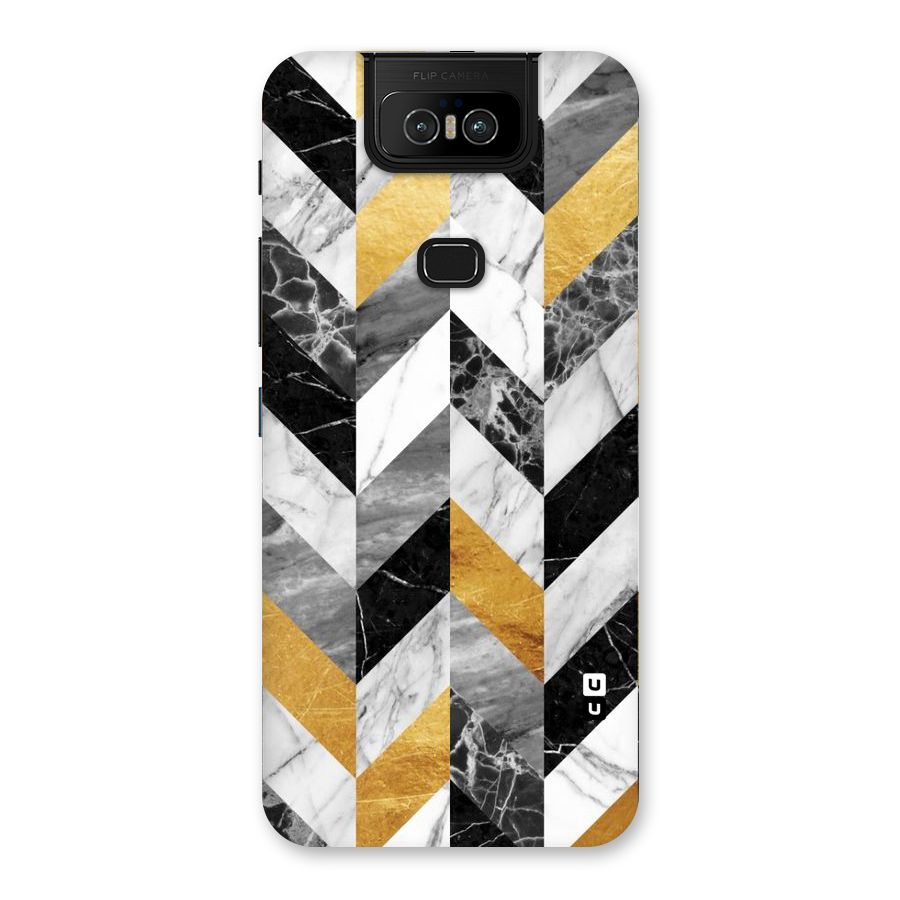 Yellow Grey Marble Back Case for Zenfone 6z