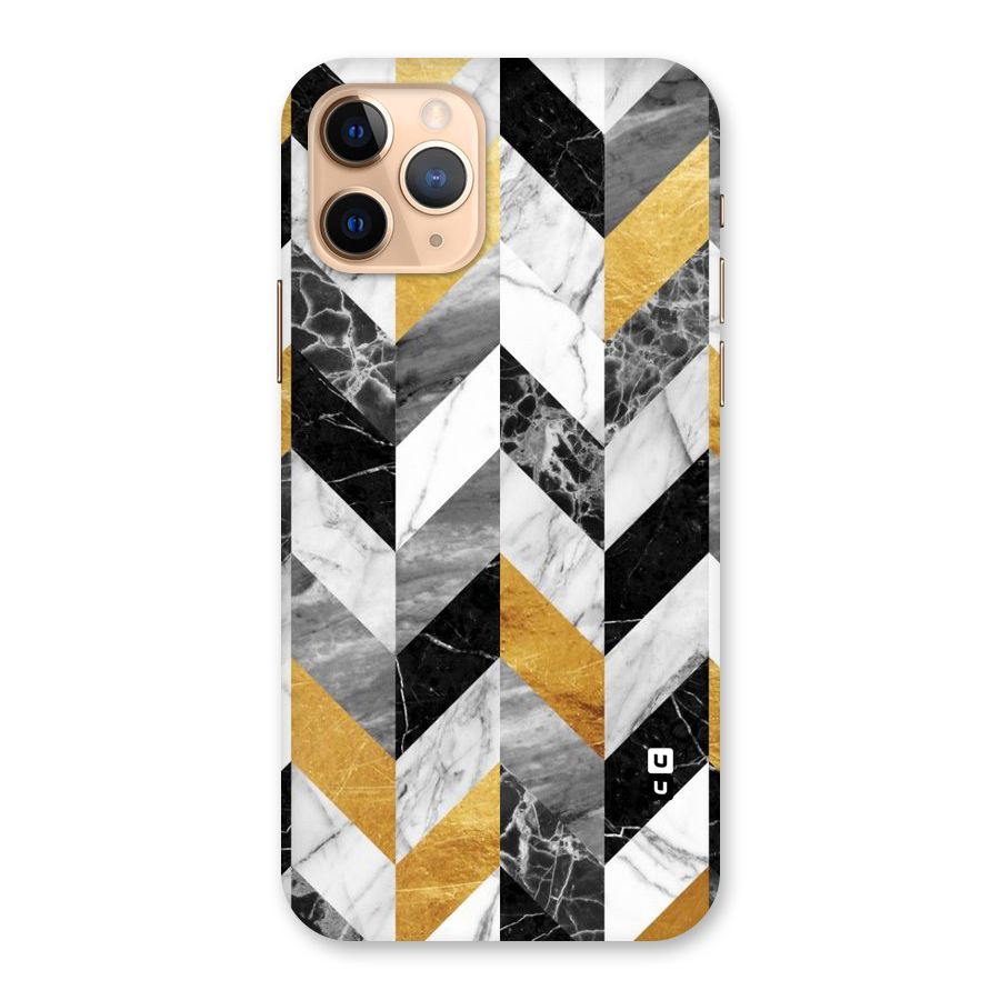 Yellow Grey Marble Back Case for iPhone 11 Pro
