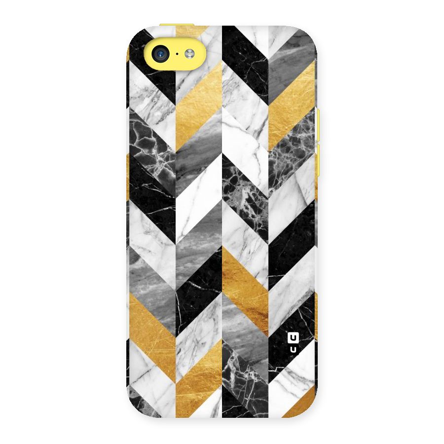 Yellow Grey Marble Back Case for iPhone 5C