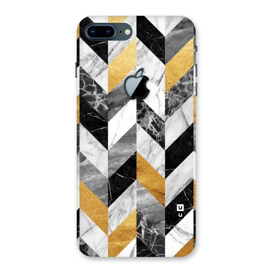 Yellow Grey Marble Back Case for iPhone 7 Plus Apple Cut