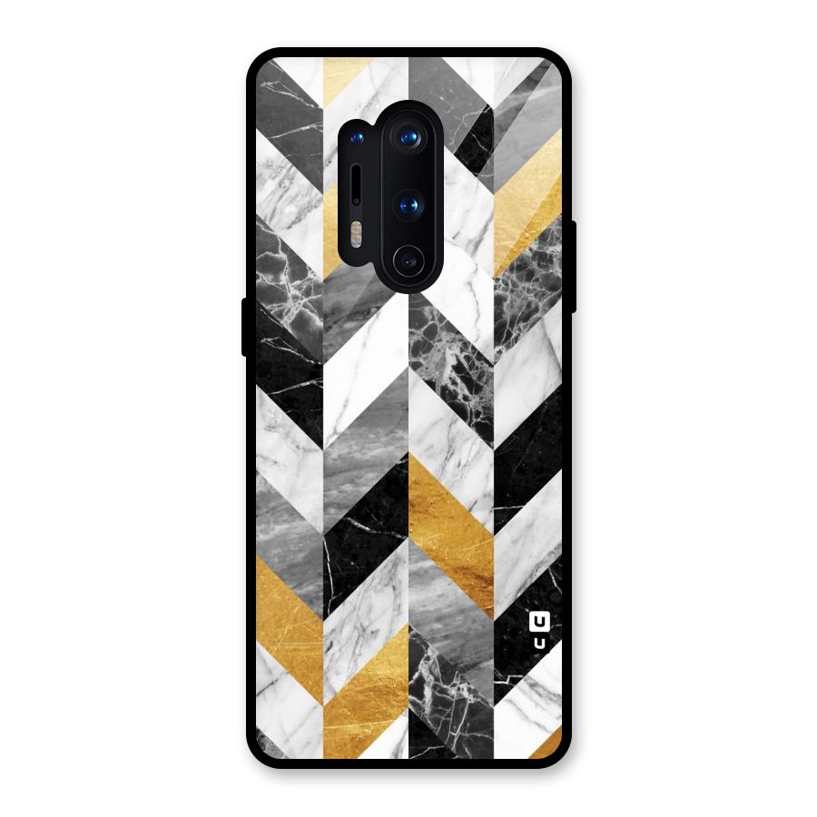 Yellow Grey Marble Glass Back Case for OnePlus 8 Pro