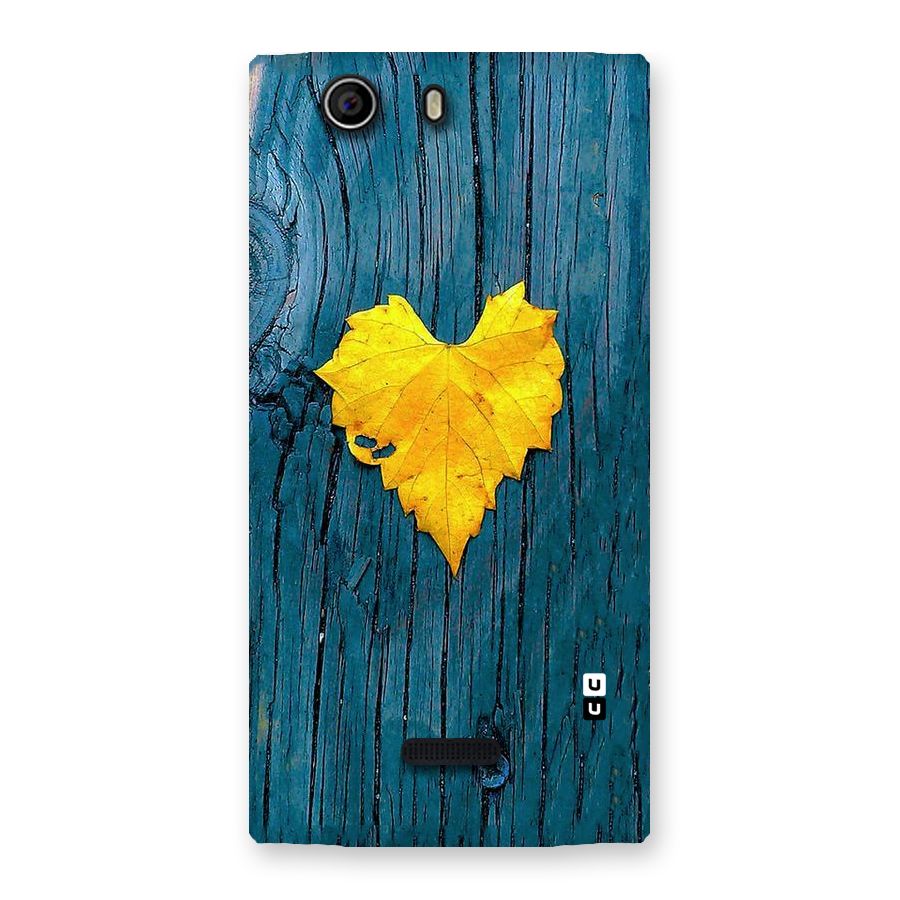 Yellow Leaf Back Case for Canvas Nitro 2 E311