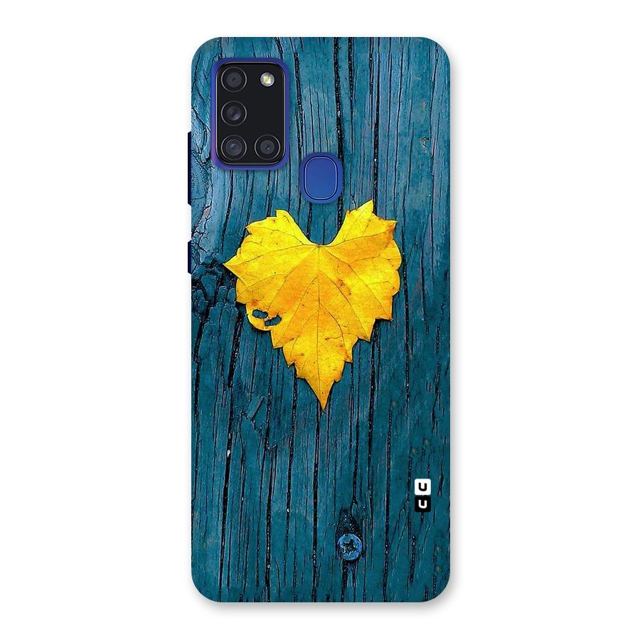 Yellow Leaf Back Case for Galaxy A21s