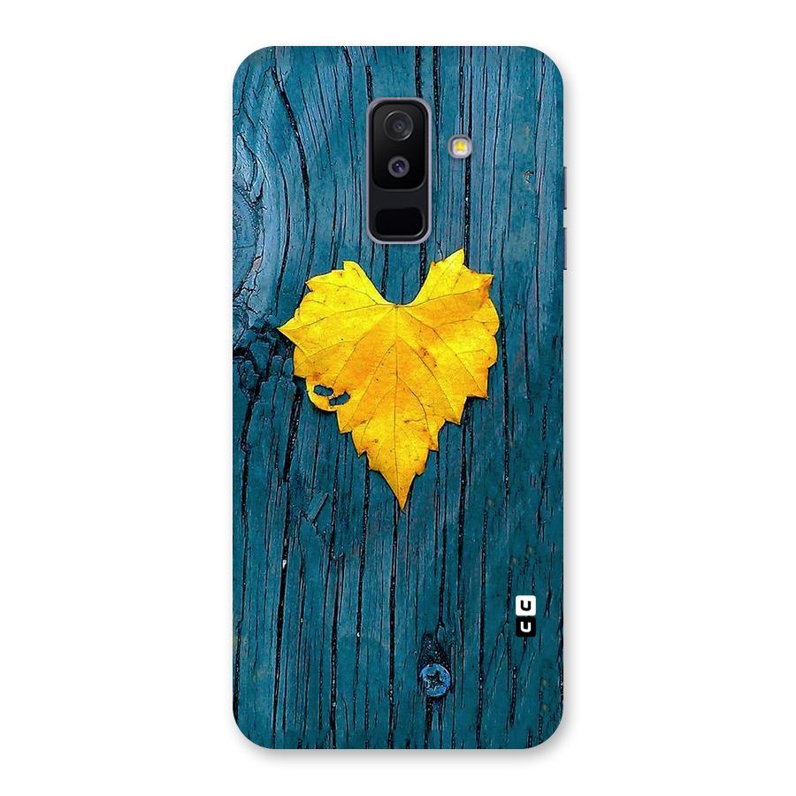 Yellow Leaf Back Case for Galaxy A6 Plus