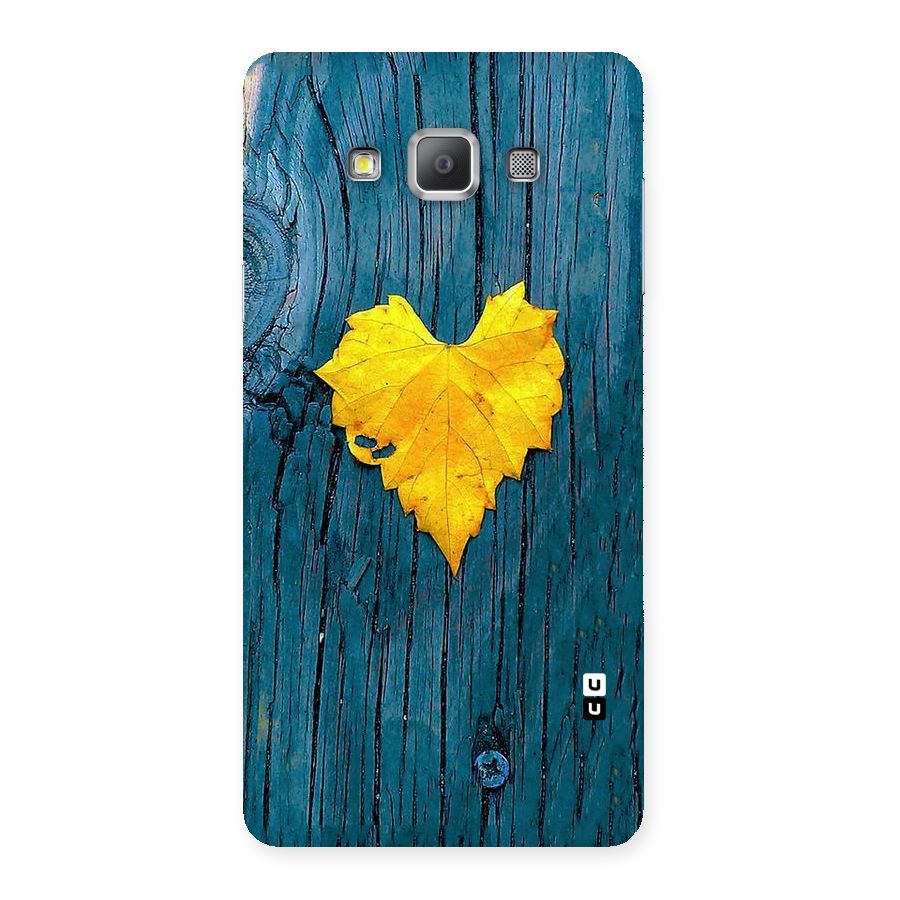 Yellow Leaf Back Case for Galaxy A7
