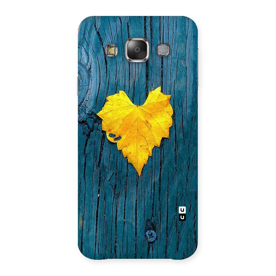 Yellow Leaf Back Case for Galaxy E7