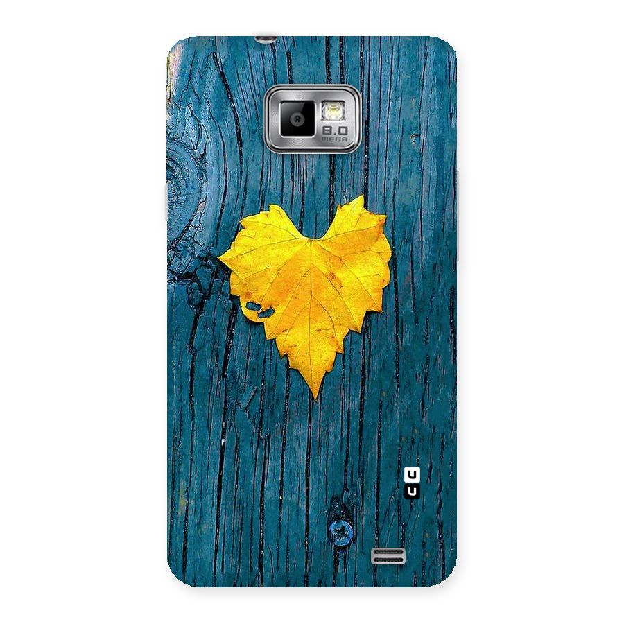 Yellow Leaf Back Case for Galaxy S2