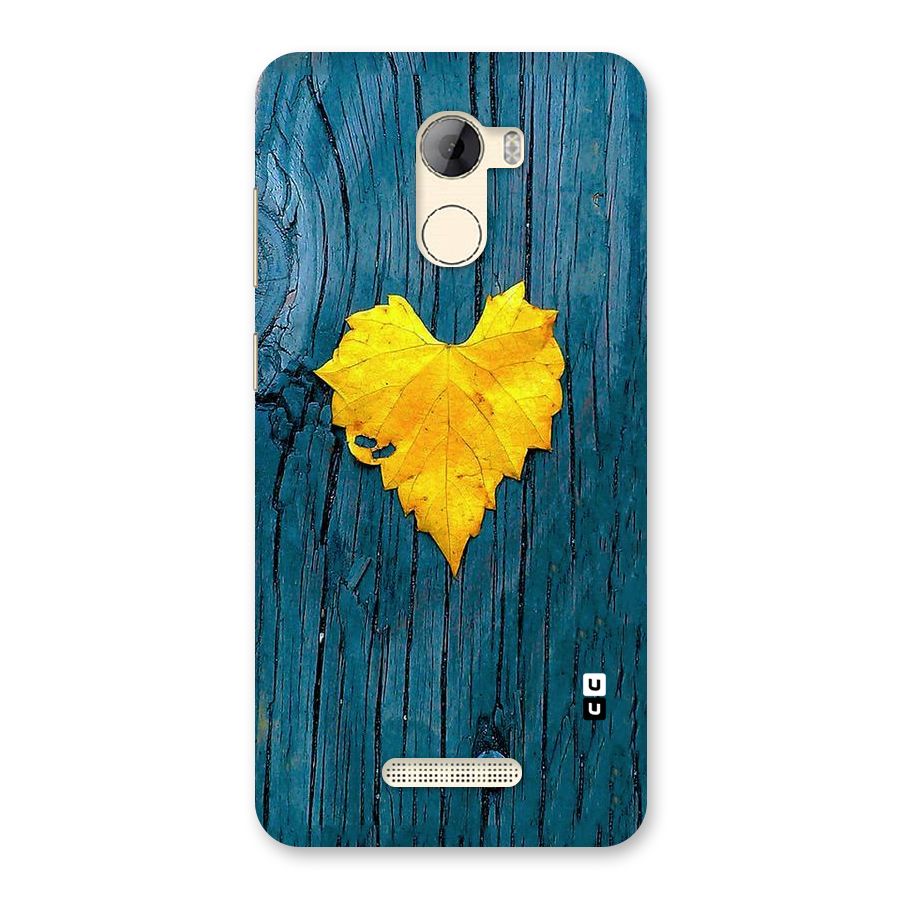 Yellow Leaf Back Case for Gionee A1 LIte