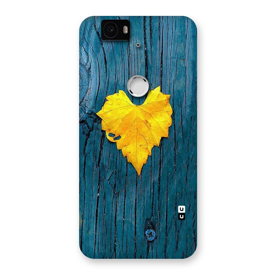 Yellow Leaf Back Case for Google Nexus-6P