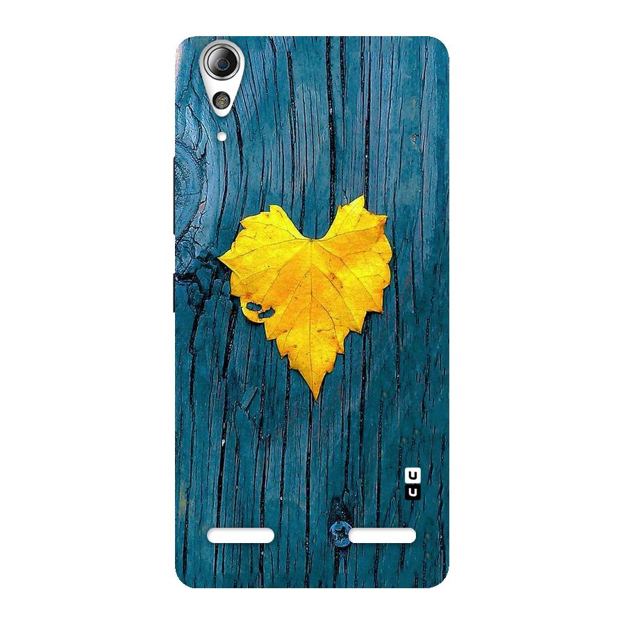 Yellow Leaf Back Case for Lenovo A6000 Plus