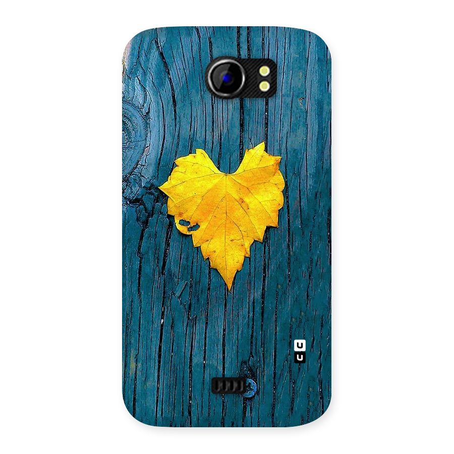 Yellow Leaf Back Case for Micromax Canvas 2 A110