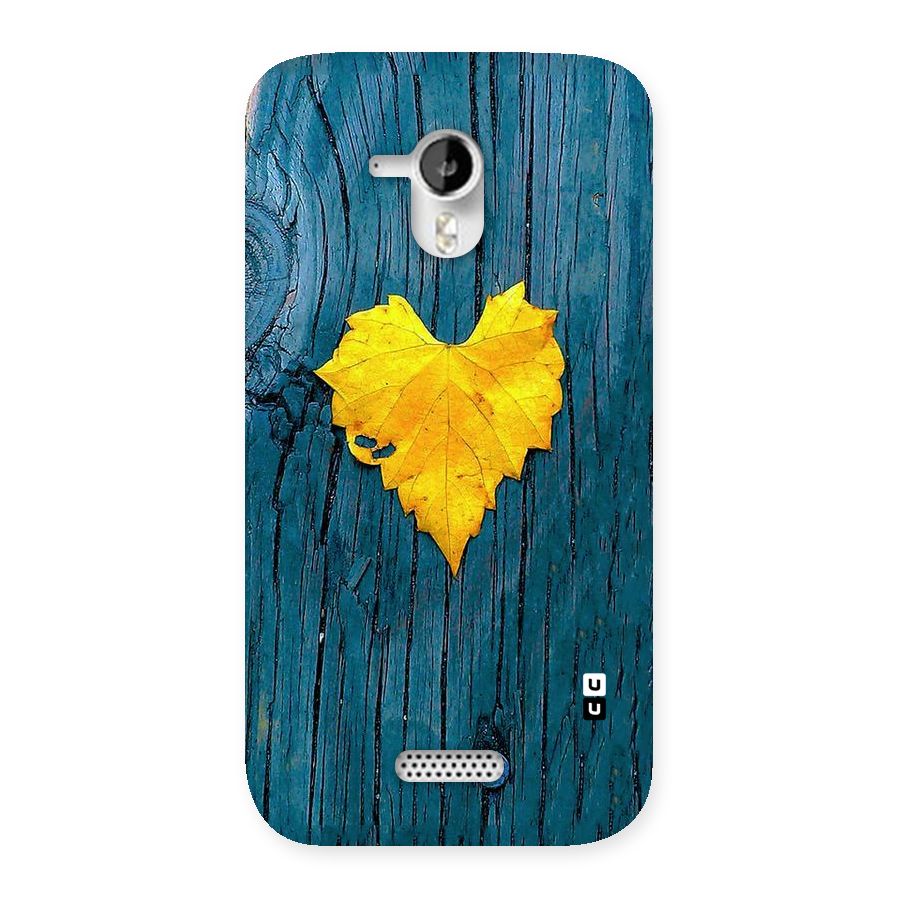 Yellow Leaf Back Case for Micromax Canvas HD A116