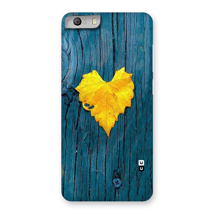 Yellow Leaf Back Case for Micromax Canvas Knight 2