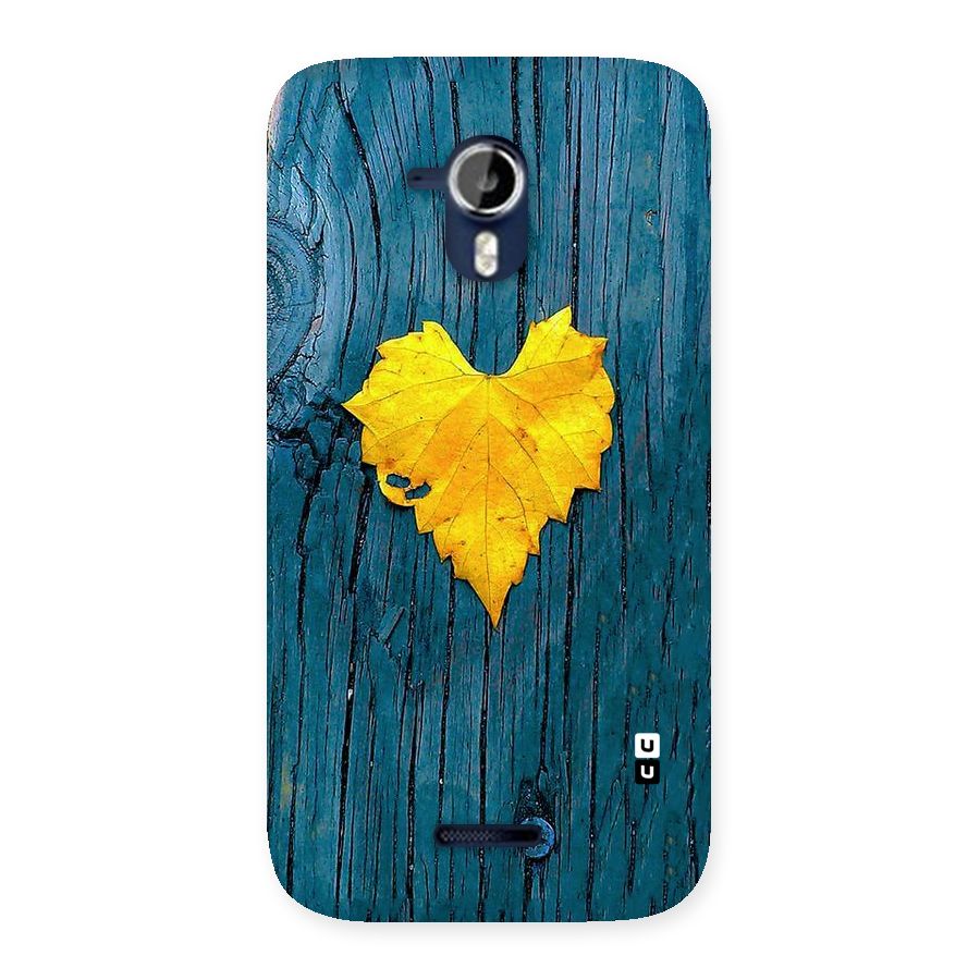 Yellow Leaf Back Case for Micromax Canvas Magnus A117
