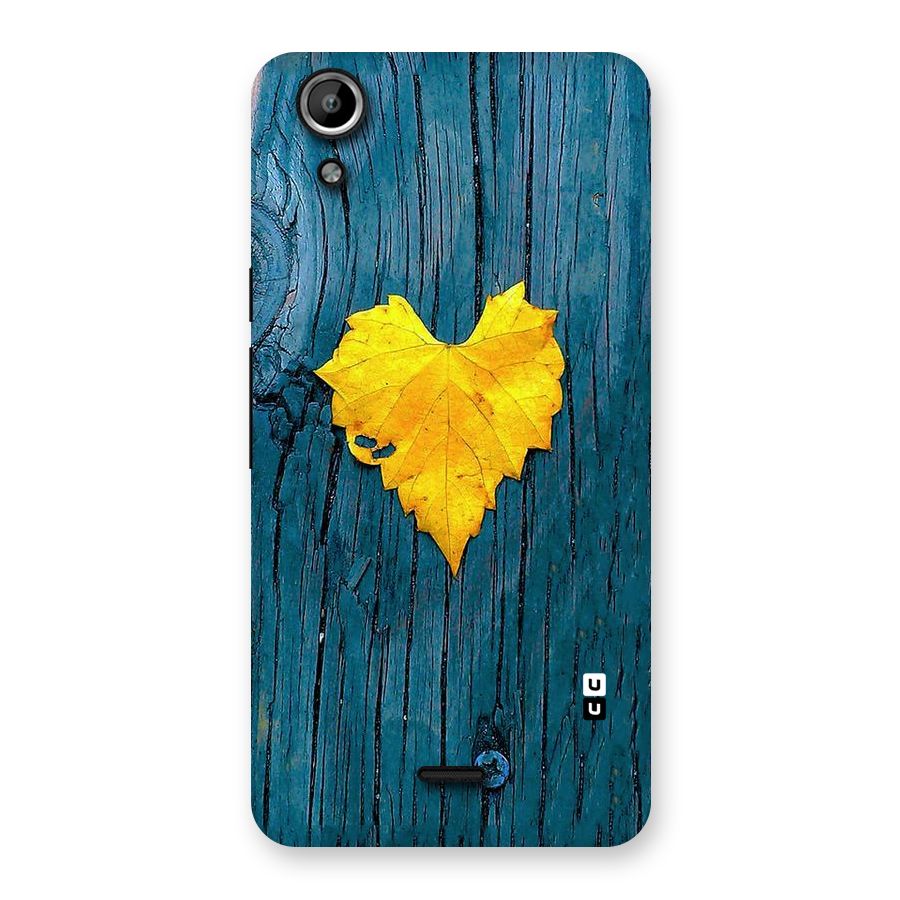Yellow Leaf Back Case for Micromax Canvas Selfie Lens Q345
