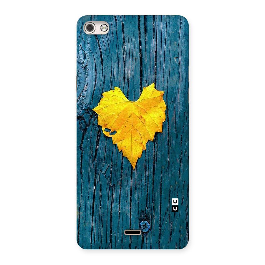 Yellow Leaf Back Case for Micromax Canvas Silver 5