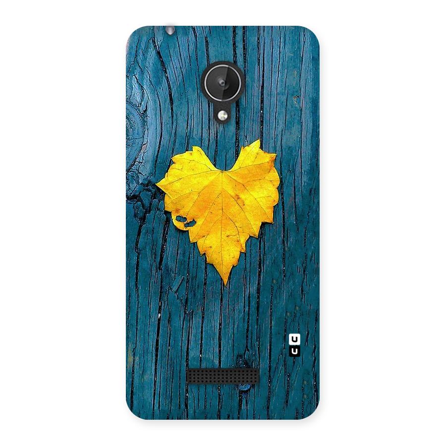 Yellow Leaf Back Case for Micromax Canvas Spark Q380