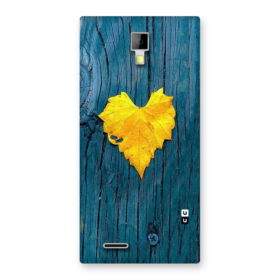 Yellow Leaf Back Case for Micromax Canvas Xpress A99