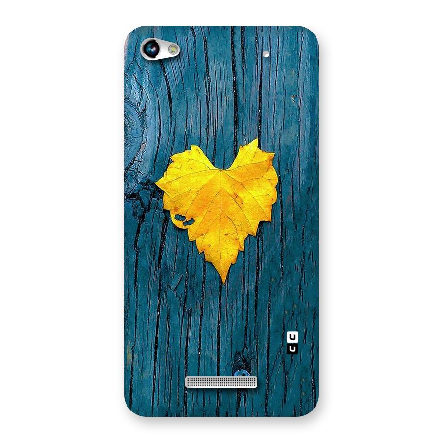 Yellow Leaf Back Case for Micromax Hue 2