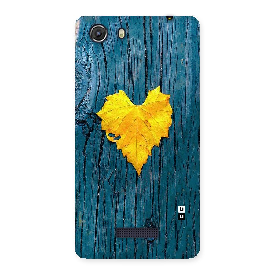 Yellow Leaf Back Case for Micromax Unite 3