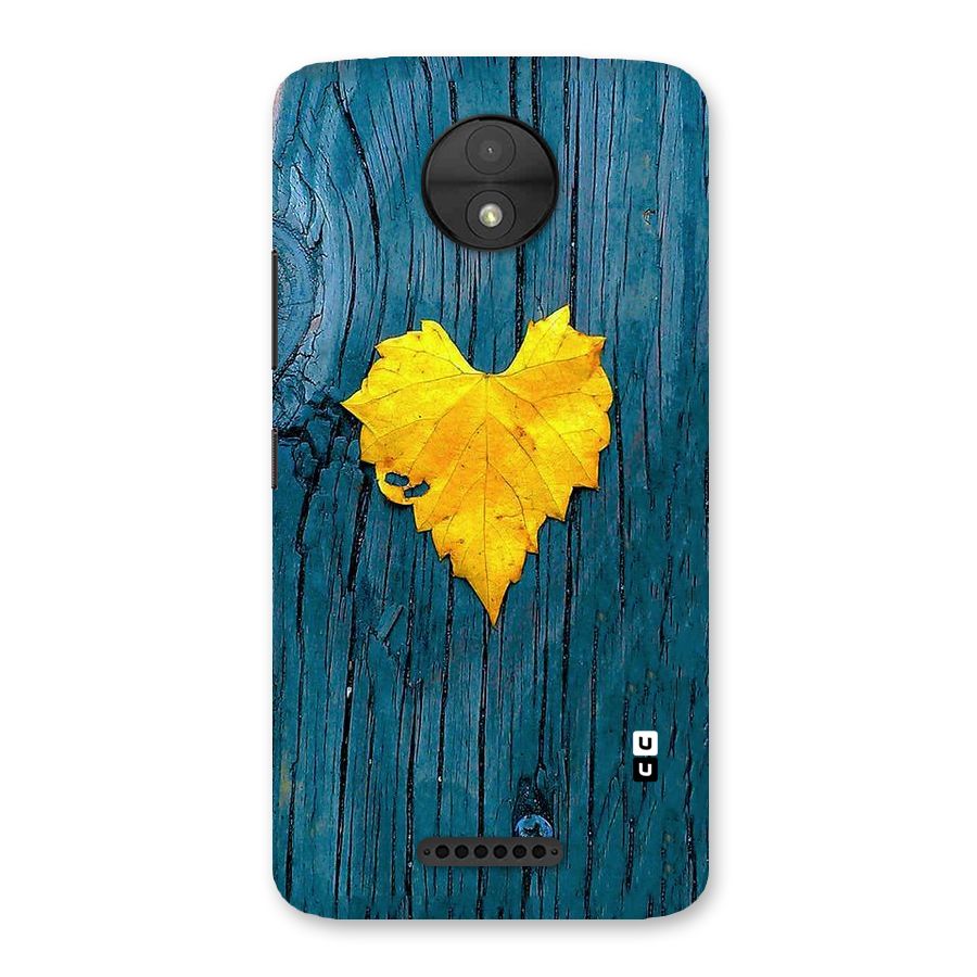 Yellow Leaf Back Case for Moto C