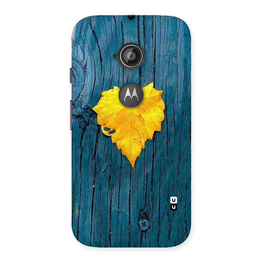 Yellow Leaf Back Case for Moto E 2nd Gen