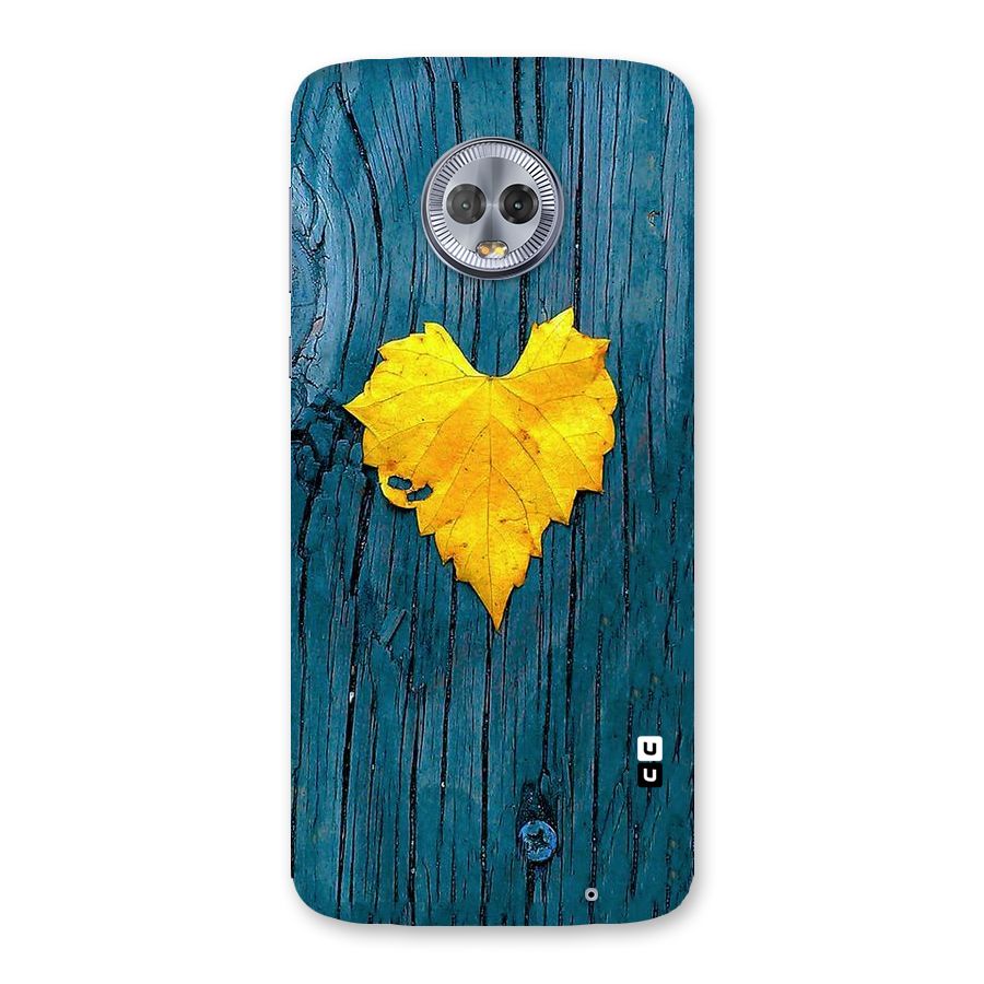 Yellow Leaf Back Case for Moto G6 Plus