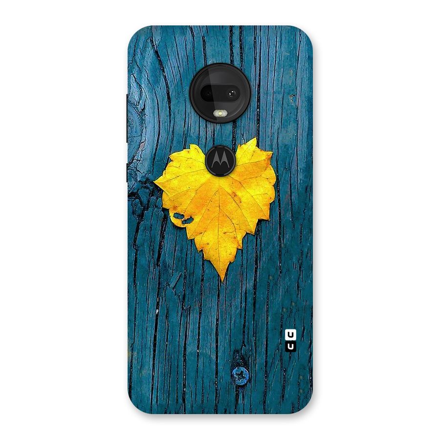 Yellow Leaf Back Case for Moto G7