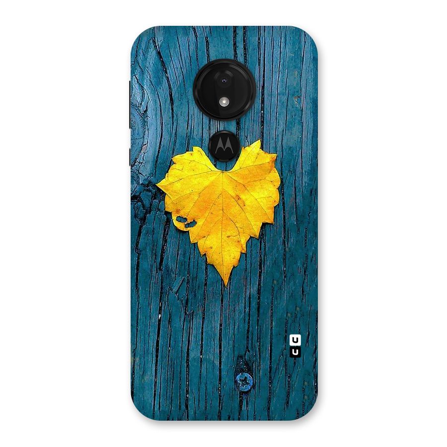Yellow Leaf Back Case for Moto G7 Power