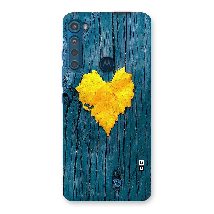 Yellow Leaf Back Case for Motorola One Fusion Plus