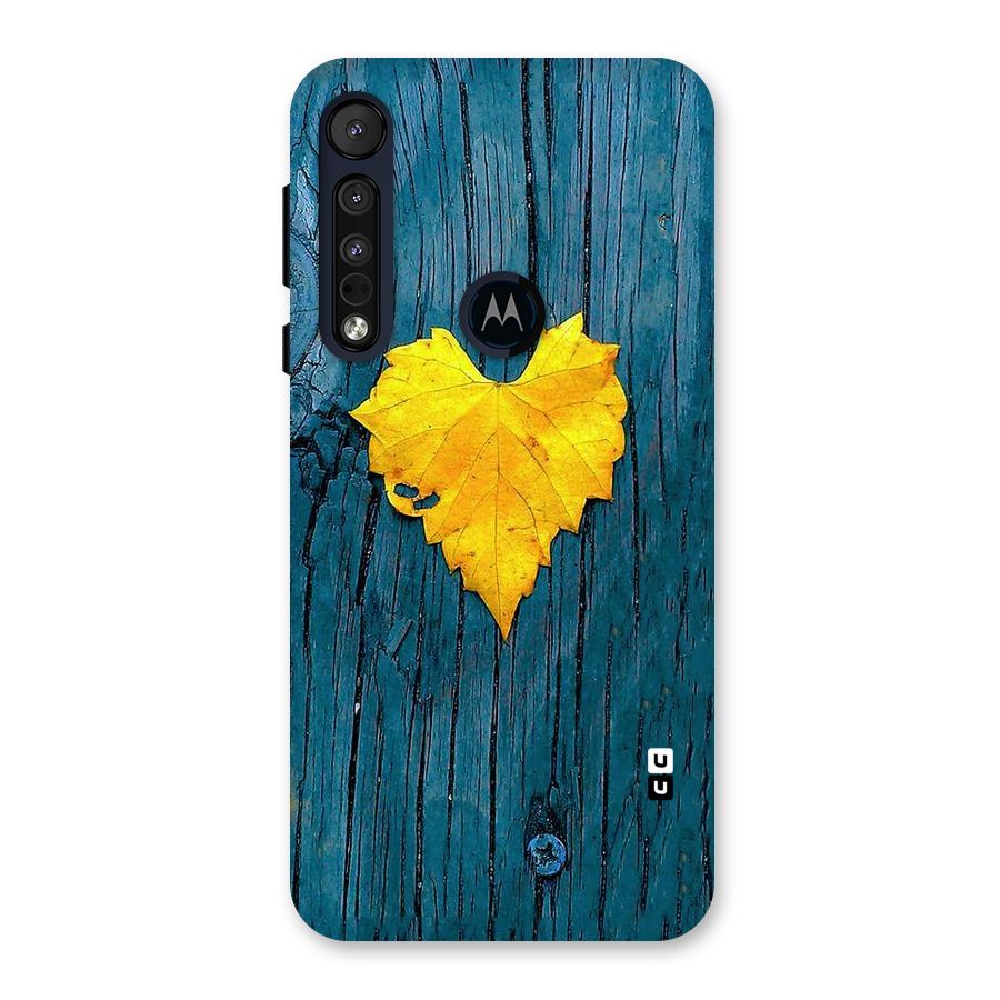 Yellow Leaf Back Case for Motorola One Macro