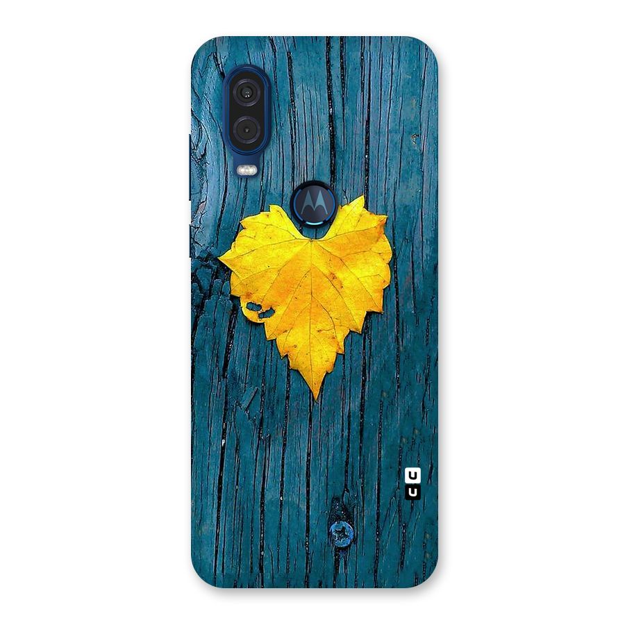 Yellow Leaf Back Case for Motorola One Vision