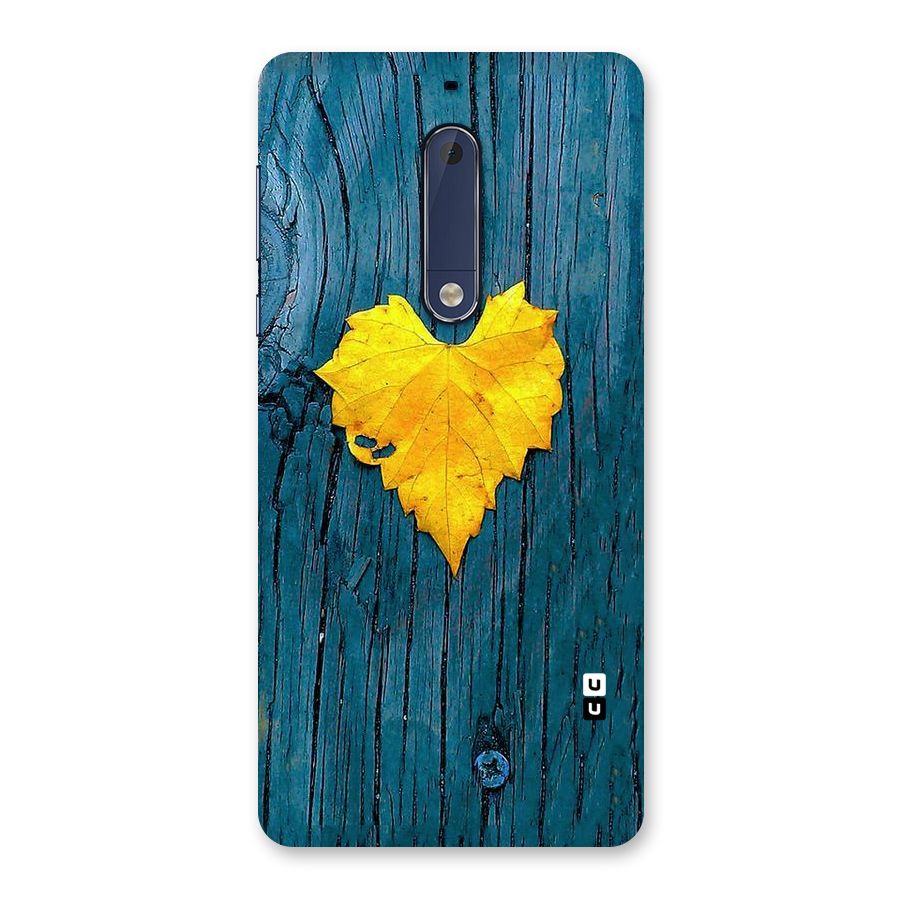 Yellow Leaf Back Case for Nokia 5