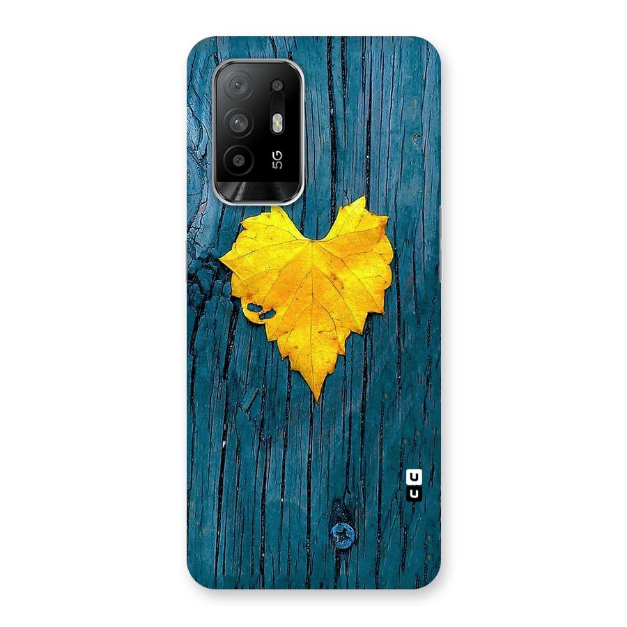 Yellow Leaf Back Case for Oppo F19 Pro Plus 5G