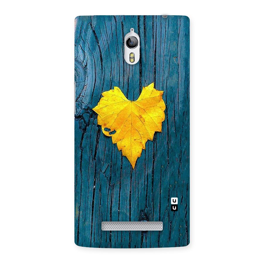 Yellow Leaf Back Case for Oppo Find 7