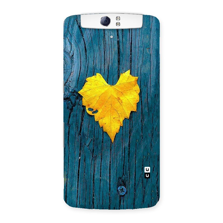 Yellow Leaf Back Case for Oppo N1