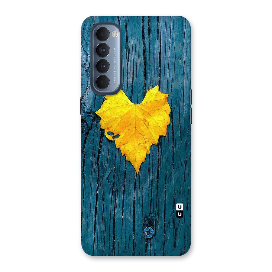 Yellow Leaf Back Case for Reno4 Pro