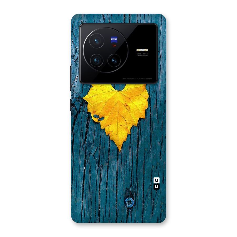 Yellow Leaf Back Case for Vivo X80