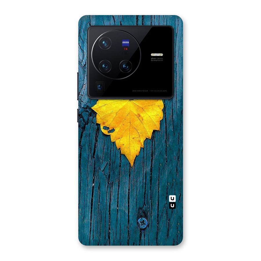Yellow Leaf Back Case for Vivo X80 Pro