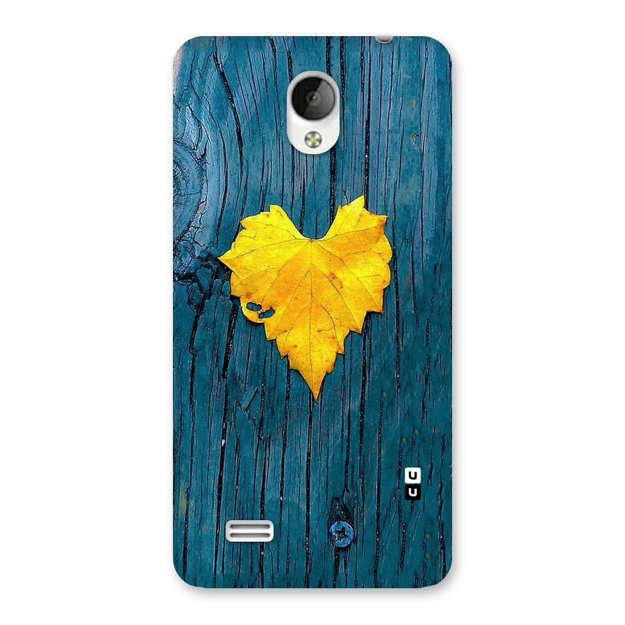 Yellow Leaf Back Case for Vivo Y21