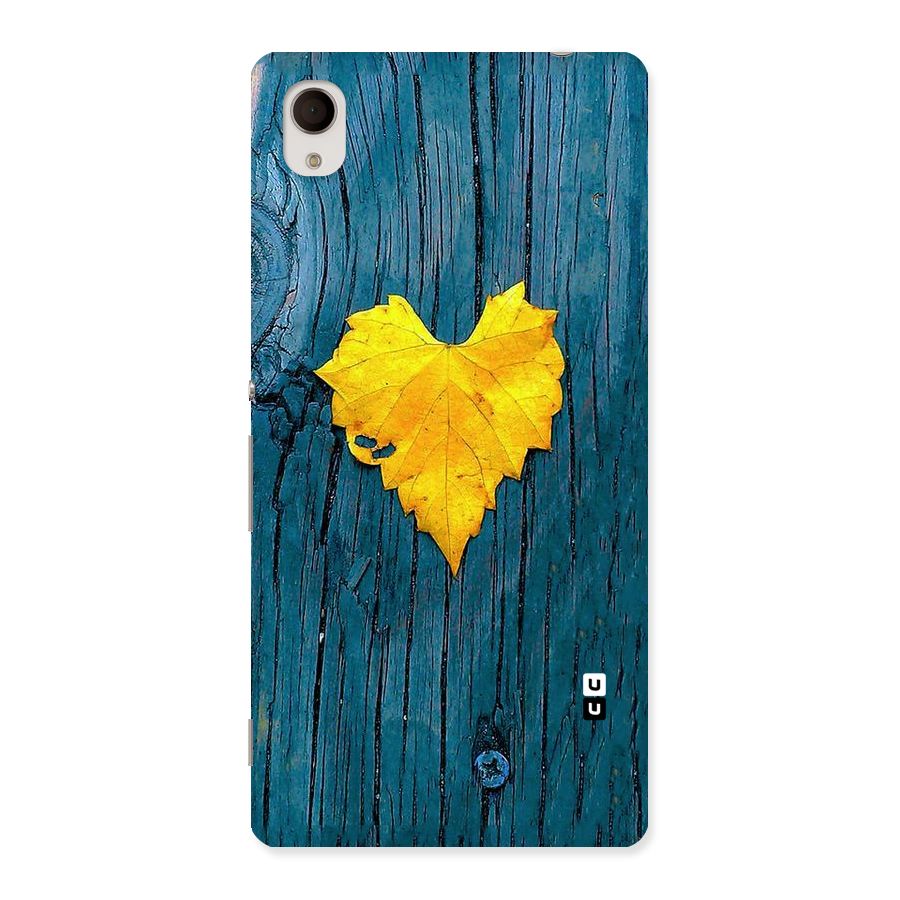 Yellow Leaf Back Case for Xperia M4 Aqua