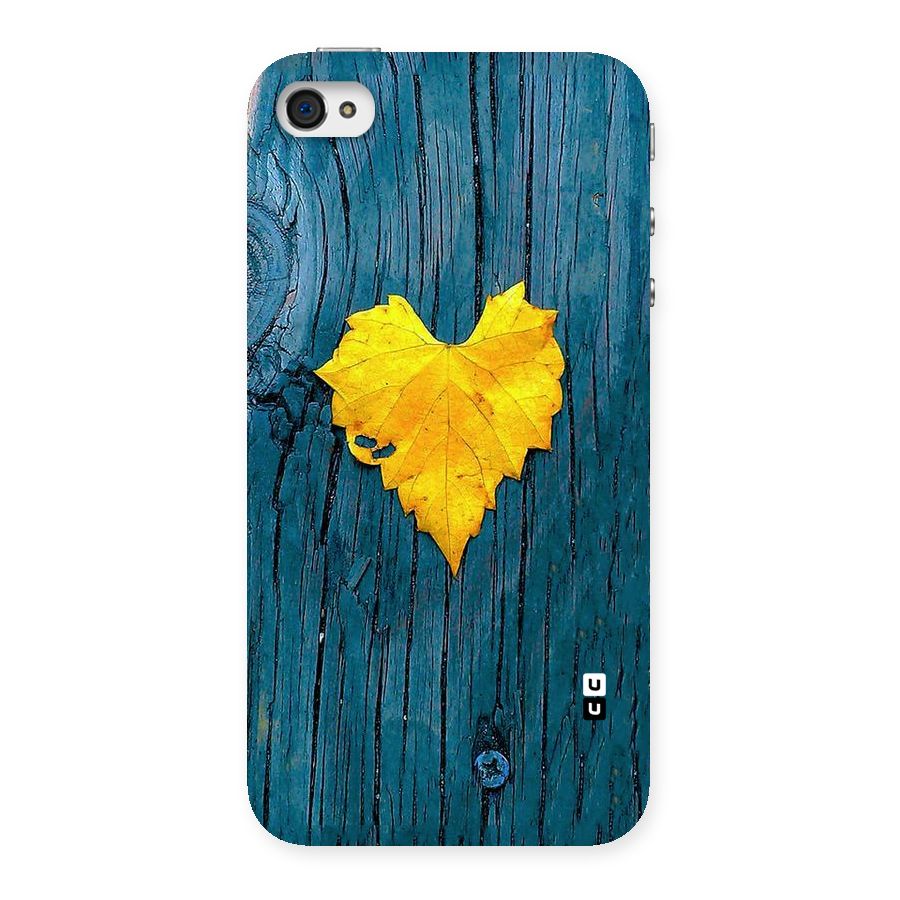Yellow Leaf Back Case for iPhone 4 4s