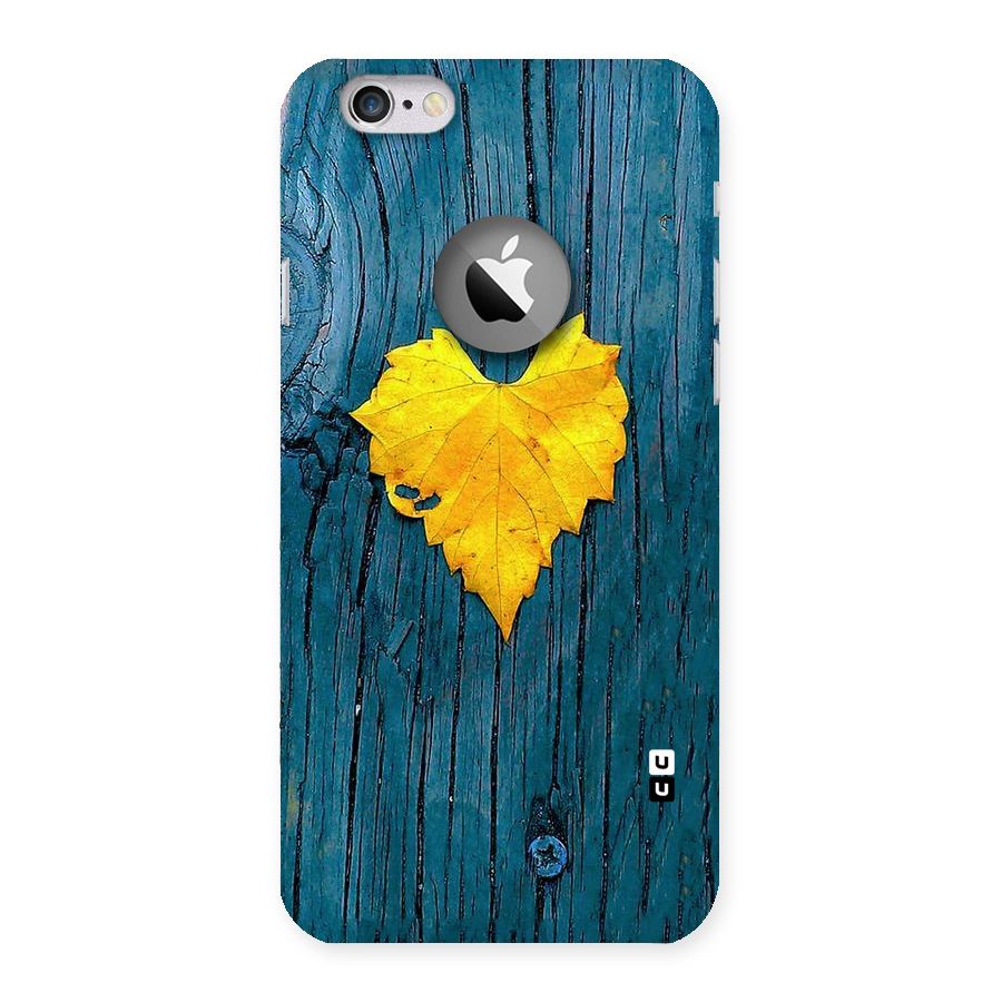 Yellow Leaf Back Case for iPhone 6 Logo Cut