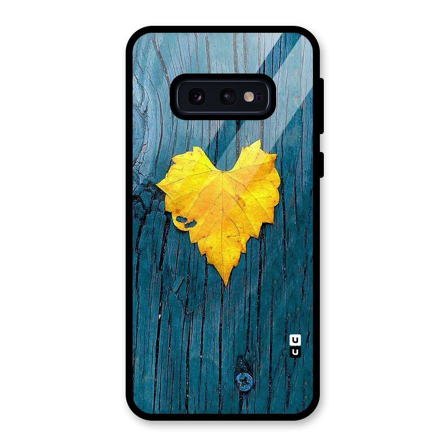 Yellow Leaf Glass Back Case for Galaxy S10e
