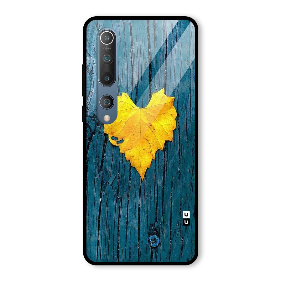 Yellow Leaf Glass Back Case for Mi 10